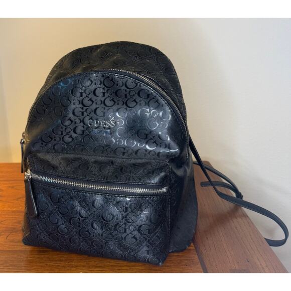 GUESS Black Logo Backpack - Picture 2 of 13